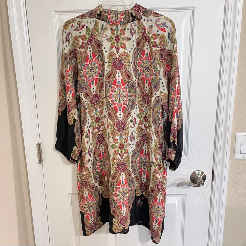 Uncle Frank Multicolor Paisley Long Sleeve Dress